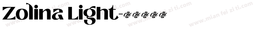 Zolina Light字体转换